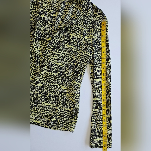 Diane Von Furstenberg Women’s Light Blazer Jacket 2 Yellow Silk Victor - Picture 10 of 13
